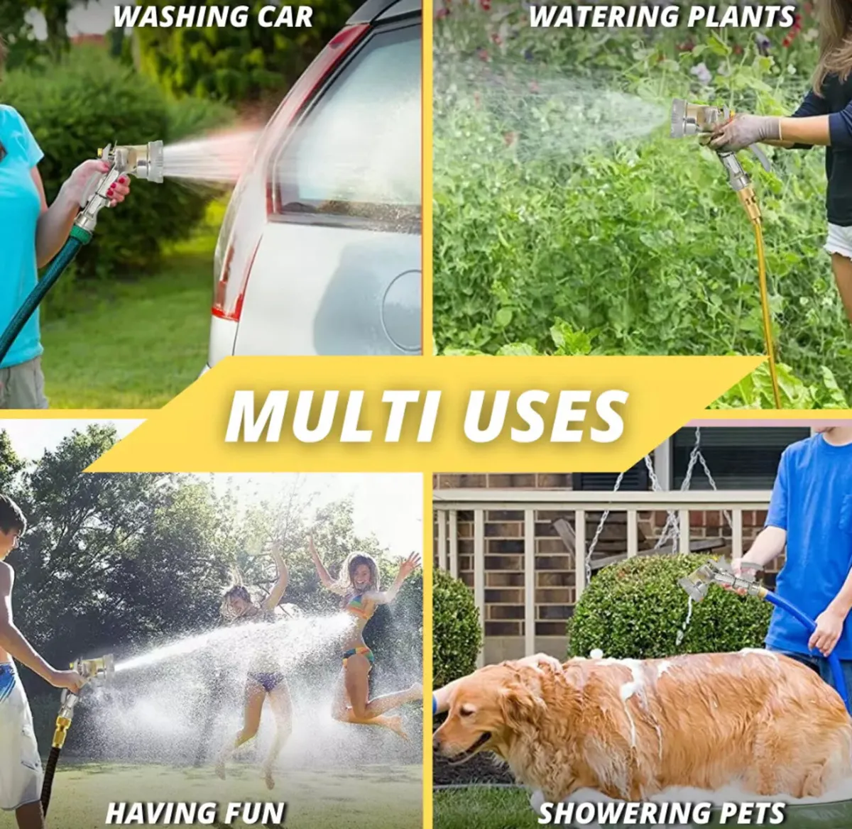 6 Dial Metal Spray Gun Multi Pattern Water Sprayer - Image 3