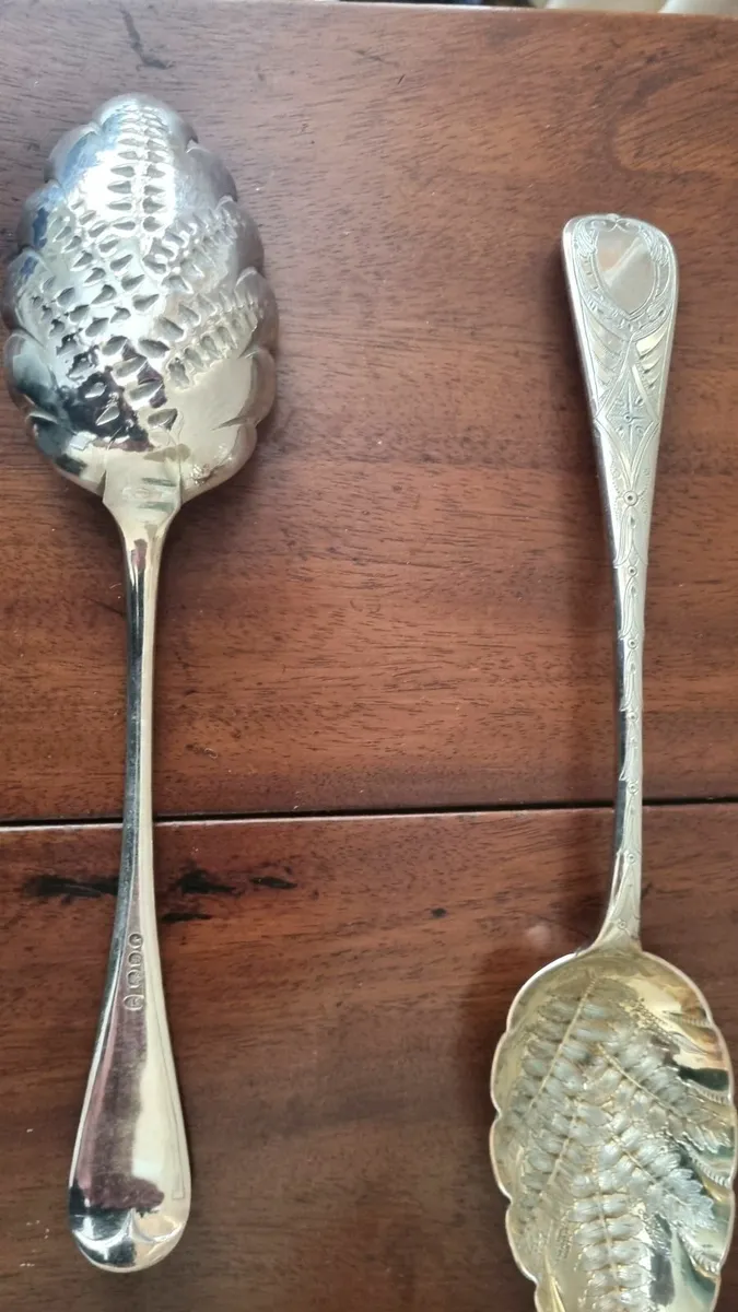 Sterling Siver Fruit Bowl Serving Spoons - Image 2