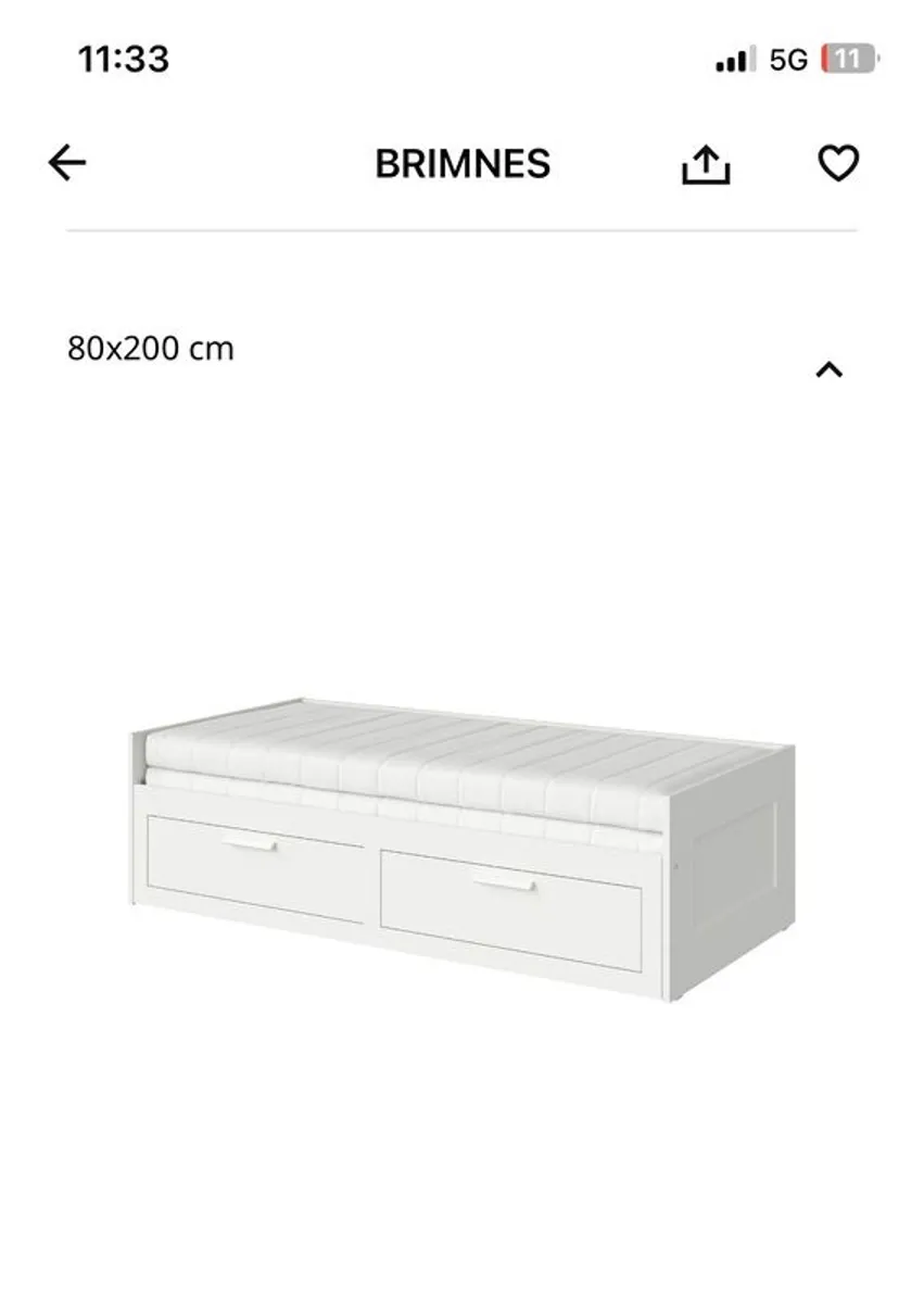 Bed with storage ikea Brimnes - Image 2