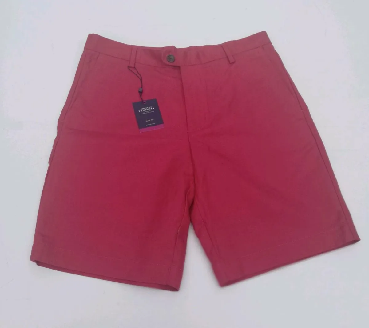Charles Tyrwhitt new mens cotton linen slim shorts - Image 1