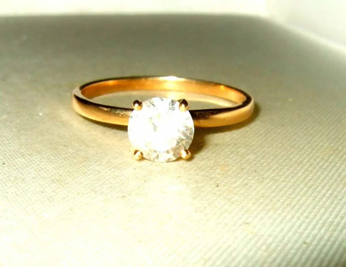 Vintage 14ct Gold Solitaire - Image 4