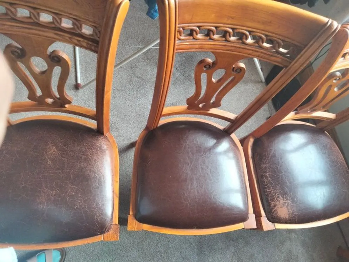 Large dining table and chairs for sale - Image 4