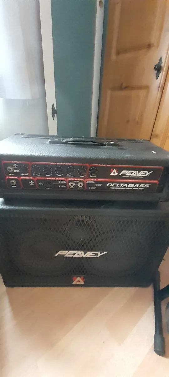 Bass guitar and amp - Image 1