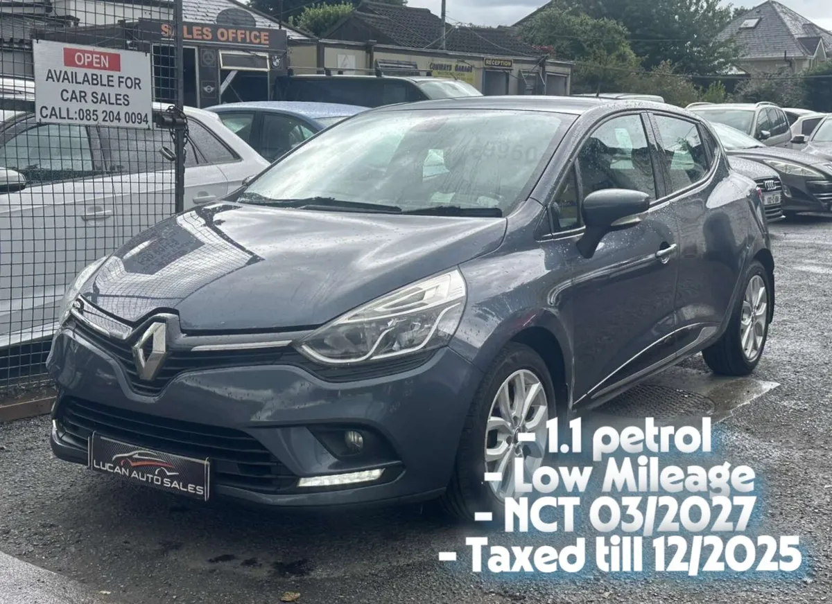 2017 Clio 1.1 Low Mileage NCT + TAX - Image 1
