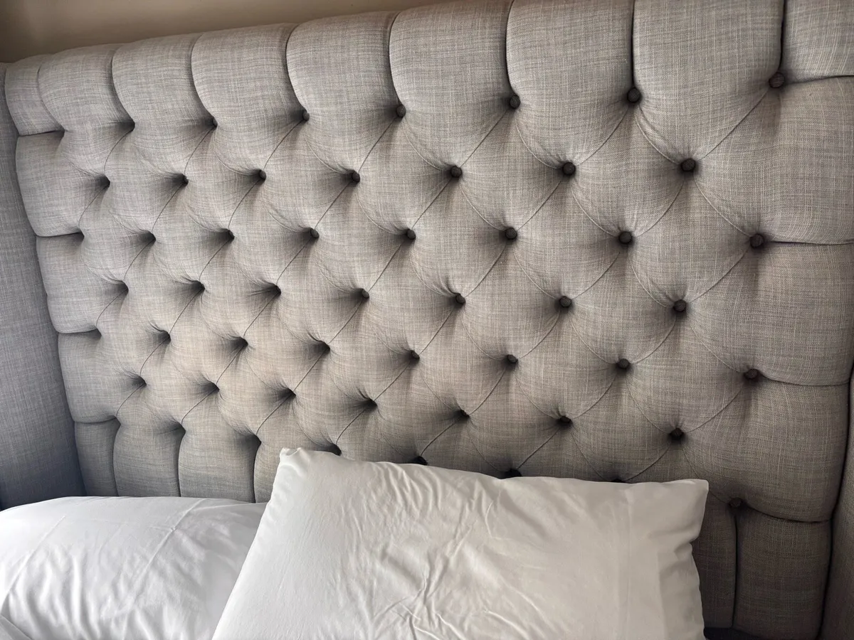Large grey double headboard - Image 2