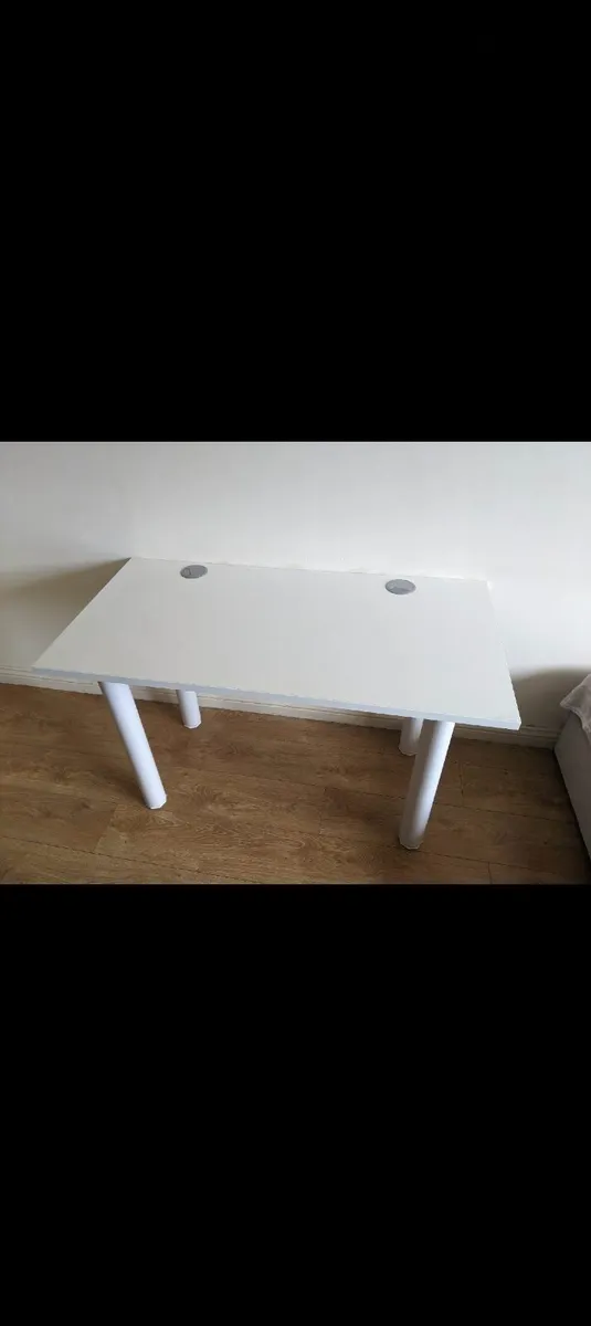 White office desk