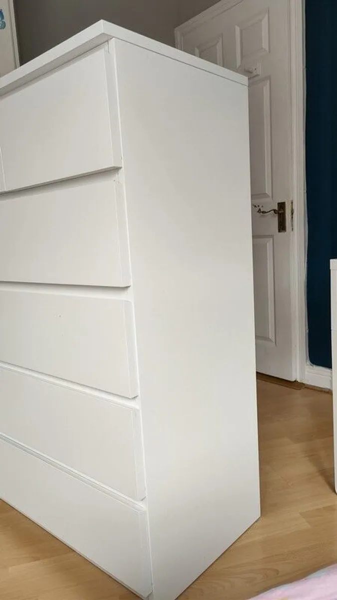 Ikea Malm Chest of 6 Draws white - Image 2