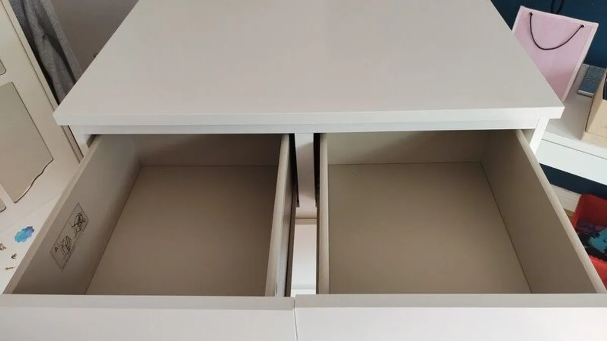 Ikea Malm Chest of 6 Draws white - Image 4