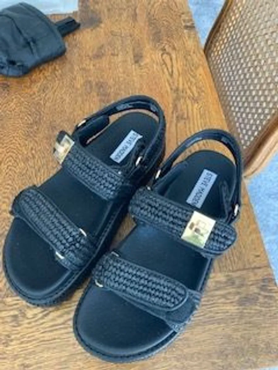 Steve Madden Black Sandals NEW - Image 1