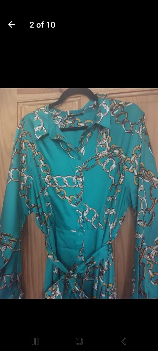 Green and gold chain print maxi dress (free post) - Image 2