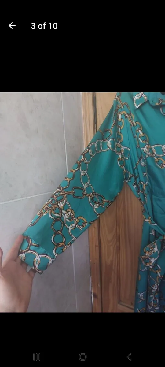 Green and gold chain print maxi dress (free post) - Image 3