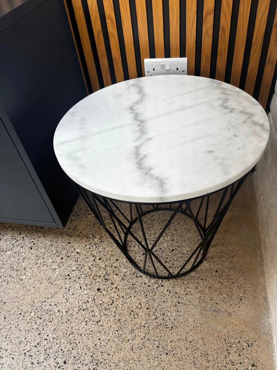 Marble top side table - Image 2