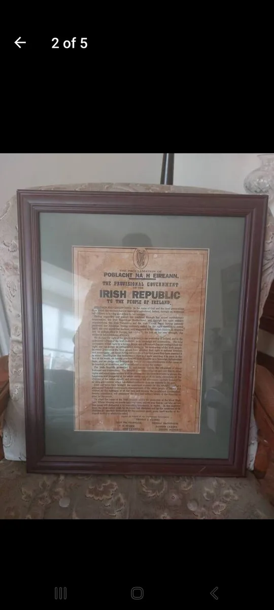 Proclamation of Poblacht Na Eireann print - Image 2