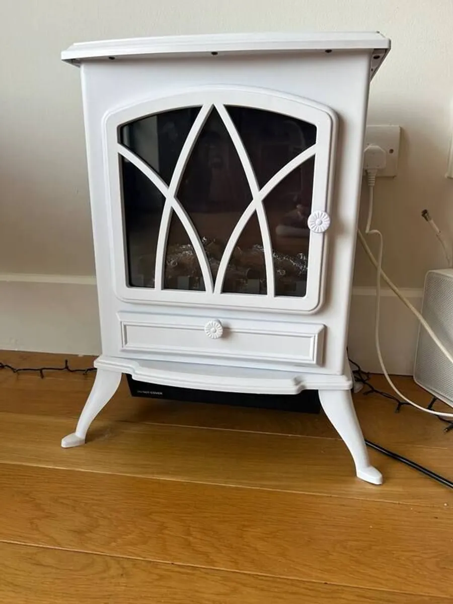 Electric Fire Stove Heater with Realistic LED Flame - Image 2
