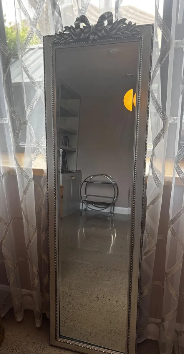 Silver mirror length mirror
