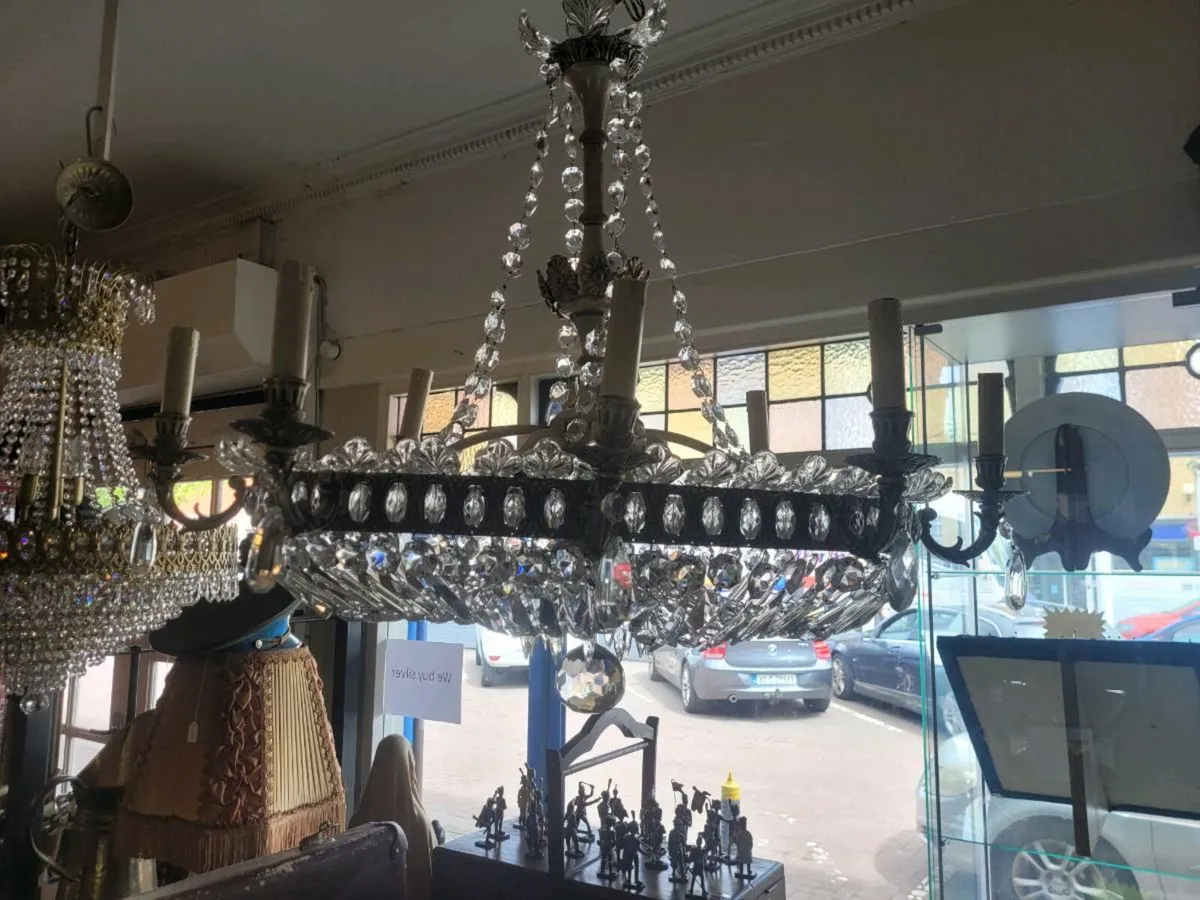 Large silver colour chandalier - Image 1
