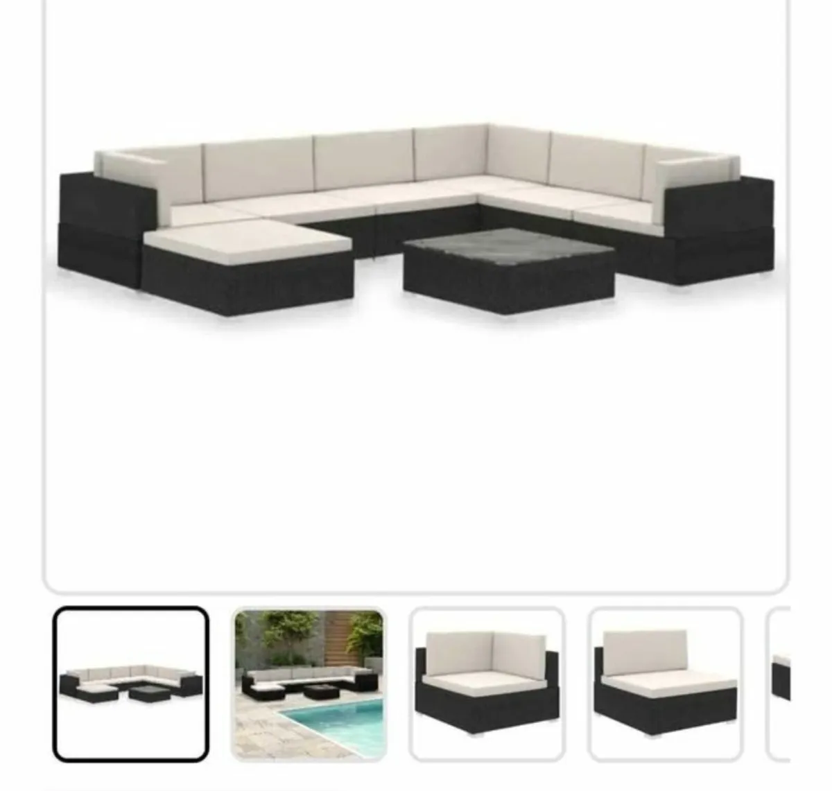 Brand new!!! 8 piece Outdoor sofa - Image 3