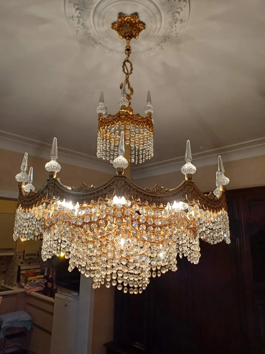 Large French crystal chandalier - Image 1