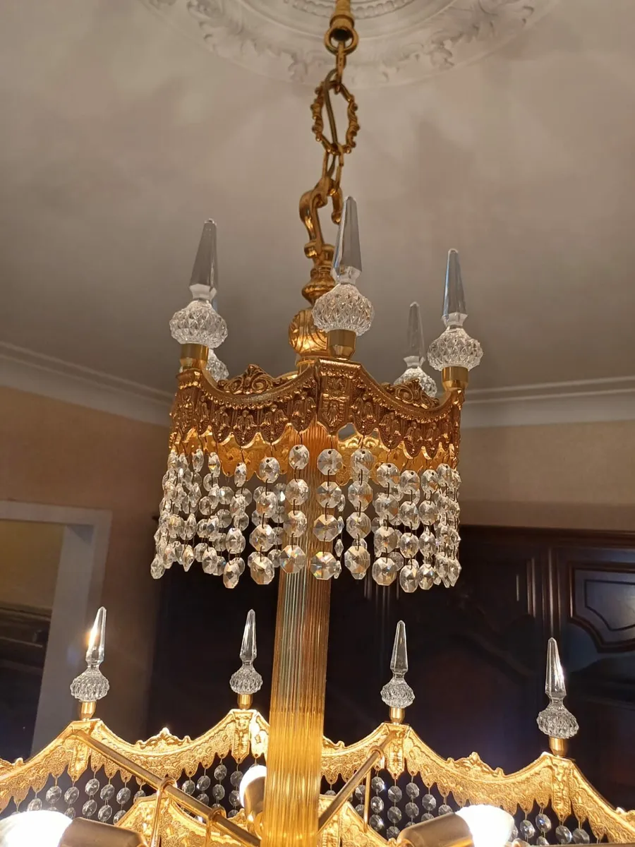 Large French crystal chandalier - Image 2