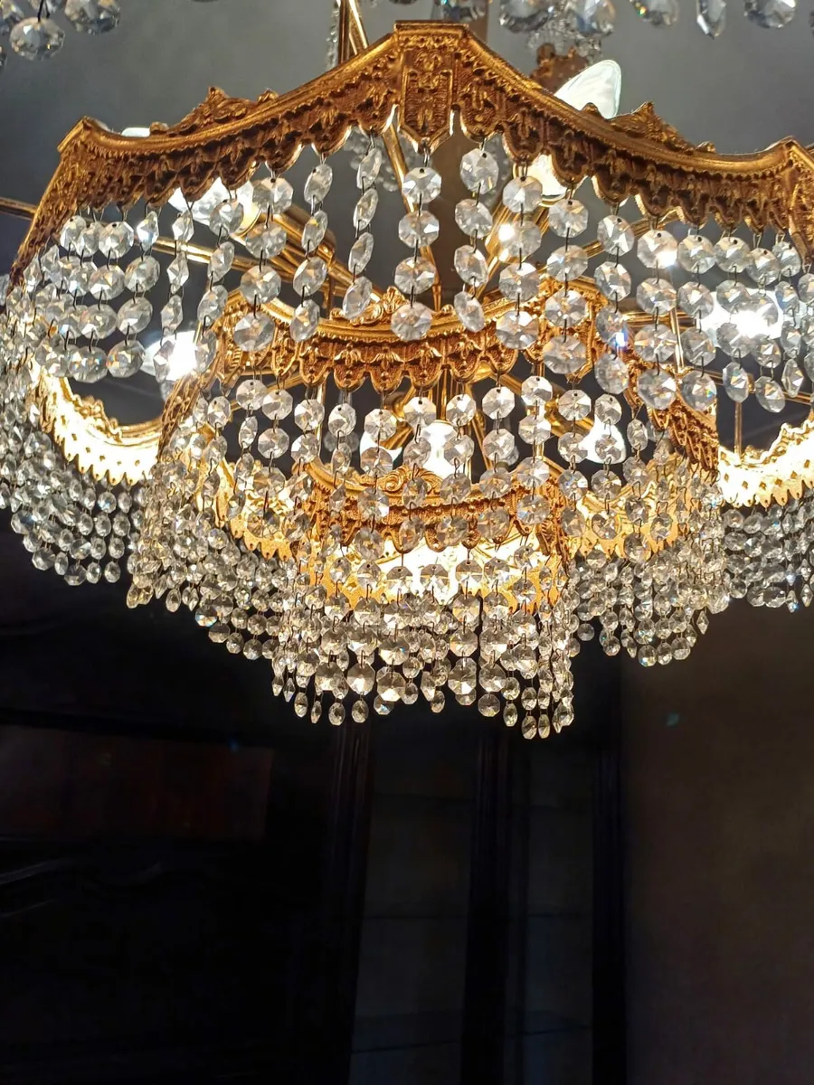 Large French crystal chandalier - Image 4