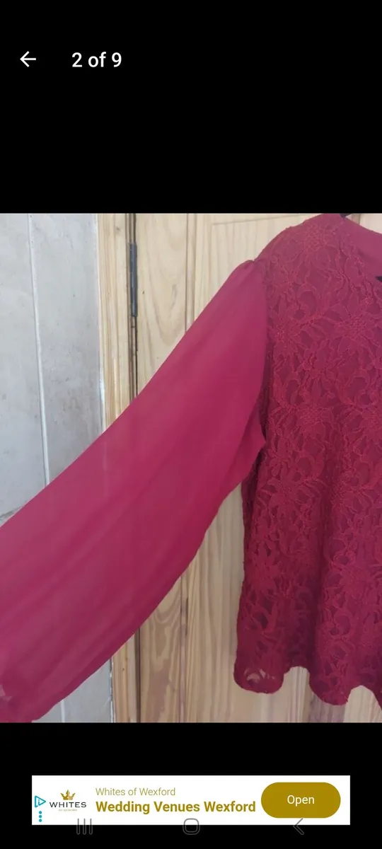 Nouvelle Collection red lace top (free post) - Image 2