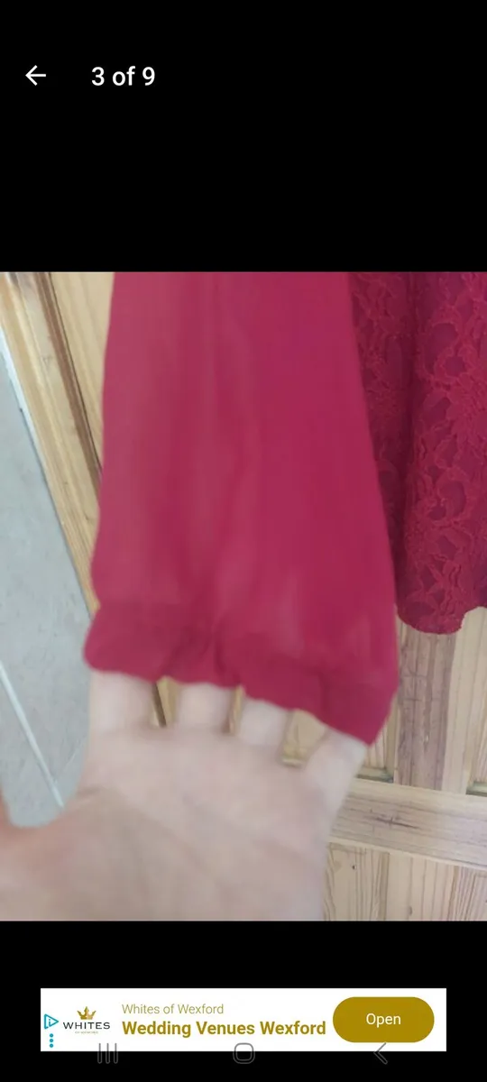 Nouvelle Collection red lace top (free post) - Image 3