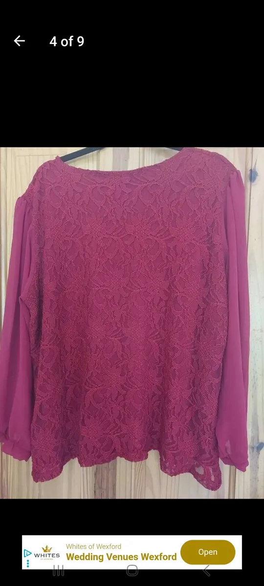 Nouvelle Collection red lace top (free post) - Image 4