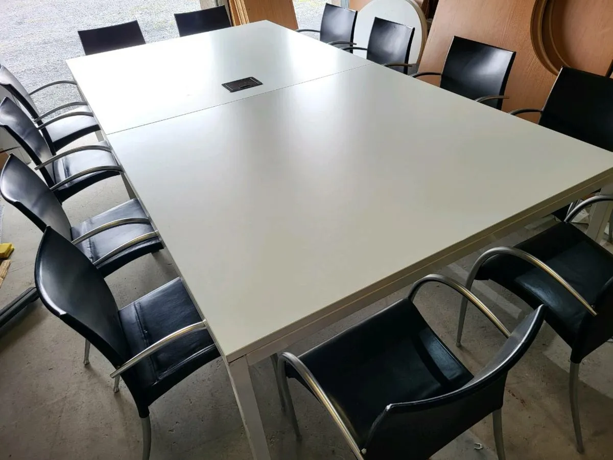 3.2m x 1.6m Meeting Table & 12 Chairs - Image 2