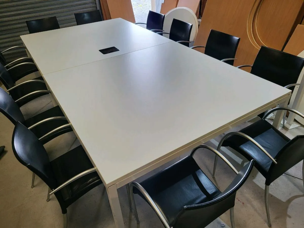 3.2m x 1.6m Meeting Table & 12 Chairs - Image 3