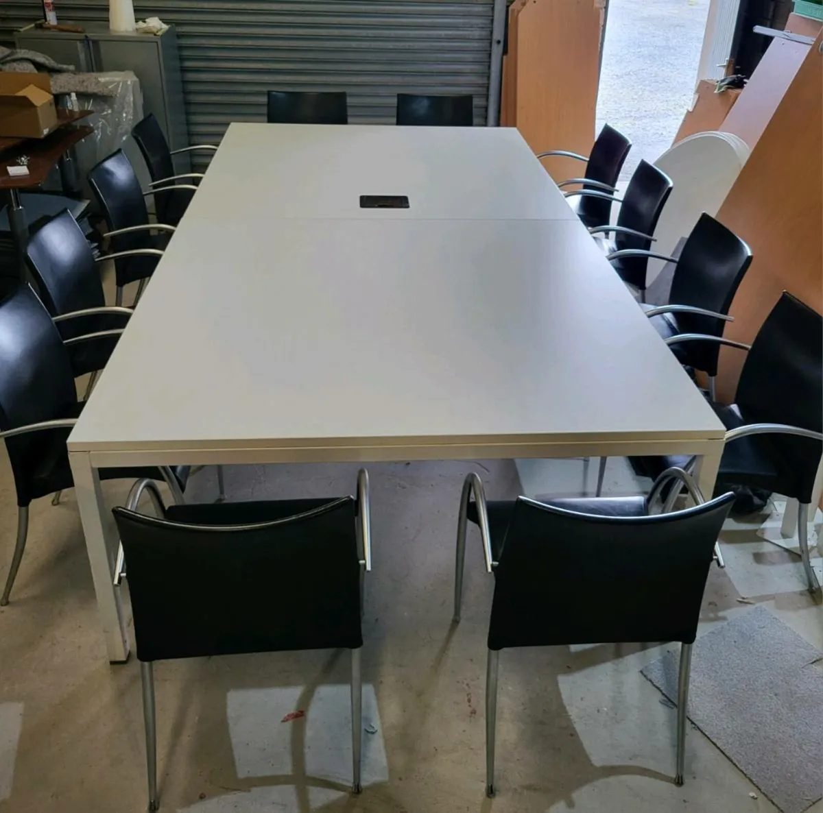3.2m x 1.6m Meeting Table & 12 Chairs - Image 4