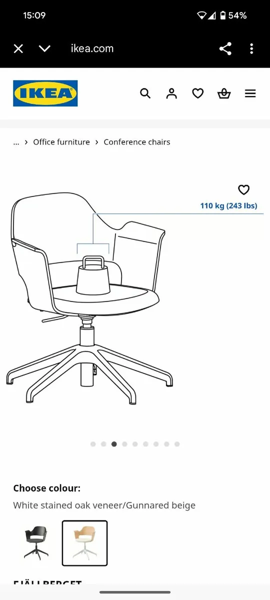 IKEA FJÄLLBERGET Office Chair/Vanity Chair - Image 4