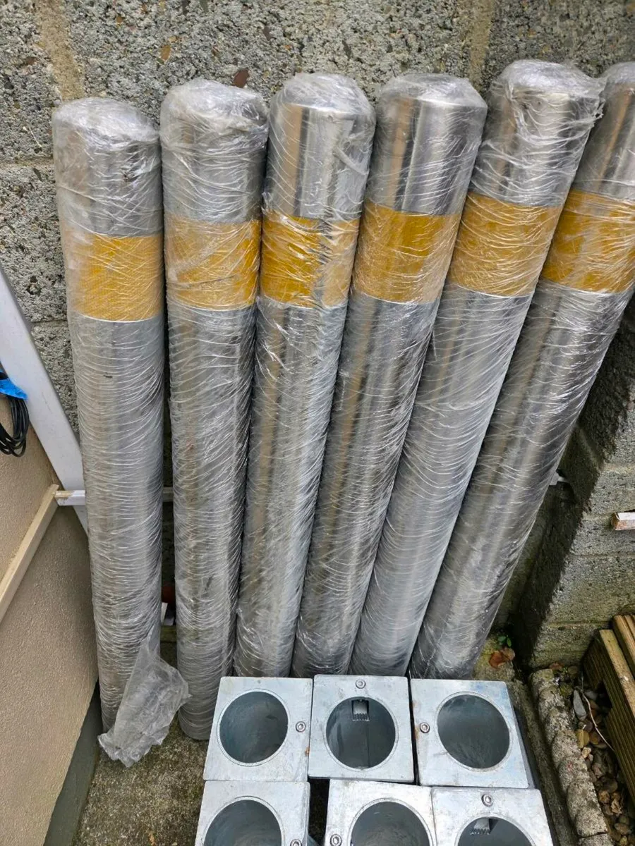 Stainless steel bollards  and receivers - Image 1