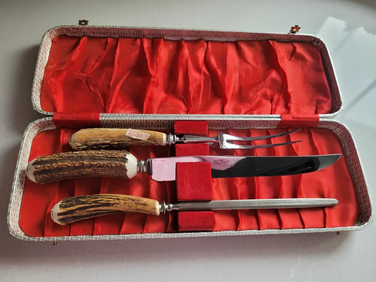 Vintage Sheffield England, Carving Knife Set - Image 2