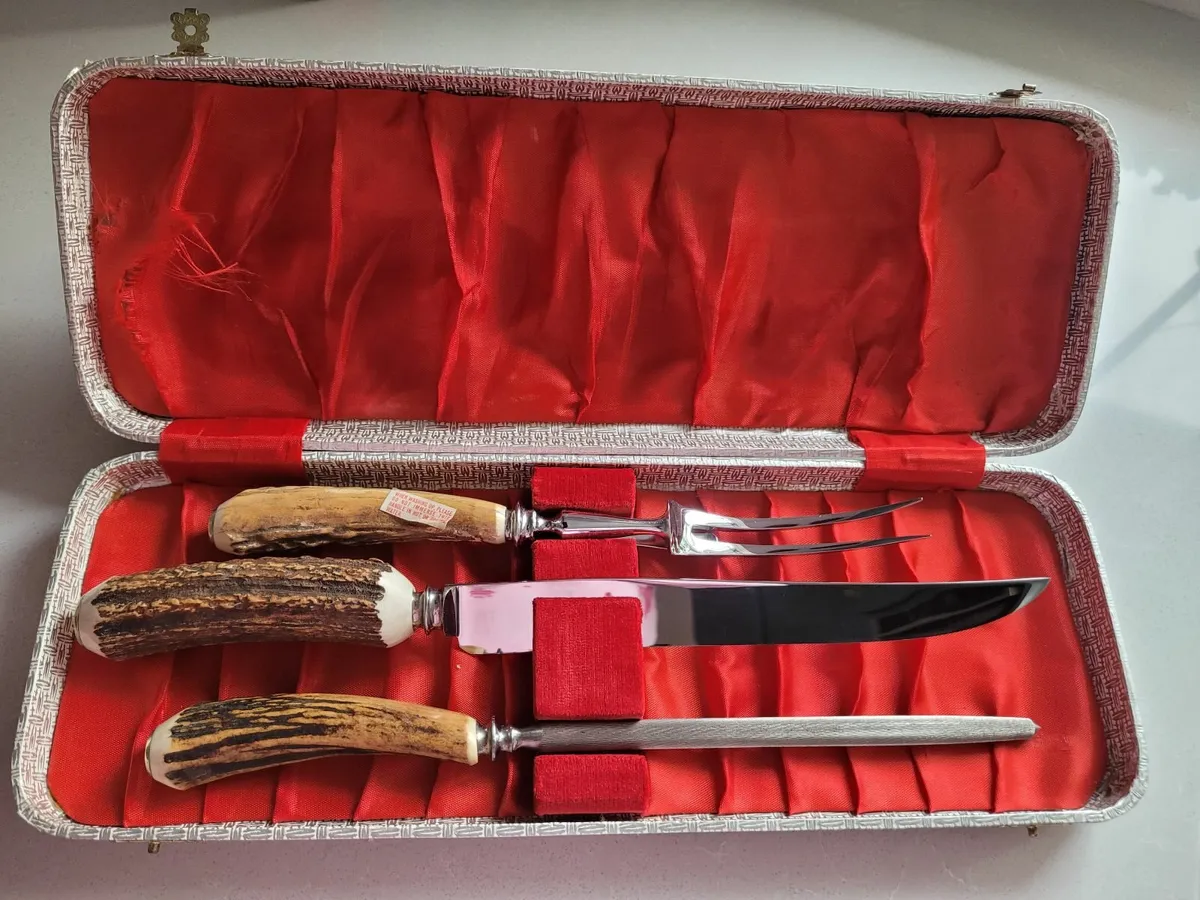 Vintage Sheffield England, Carving Knife Set - Image 3