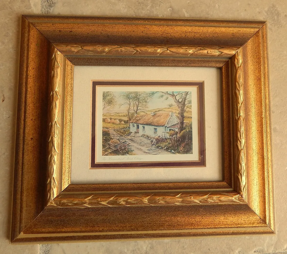 Selection of Artwork in 4 Small Ornate Frames - Image 4