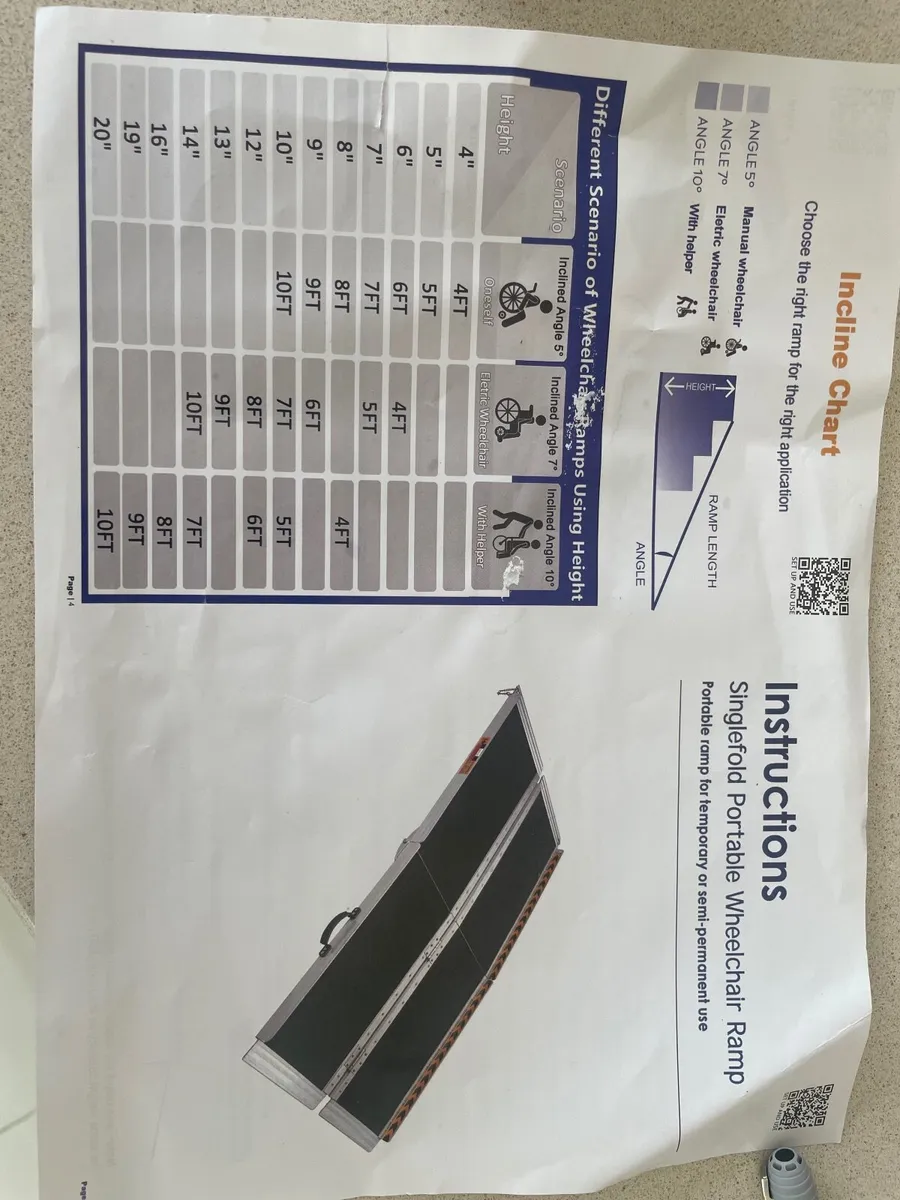Single fold portable wheelchair ramp - Image 2