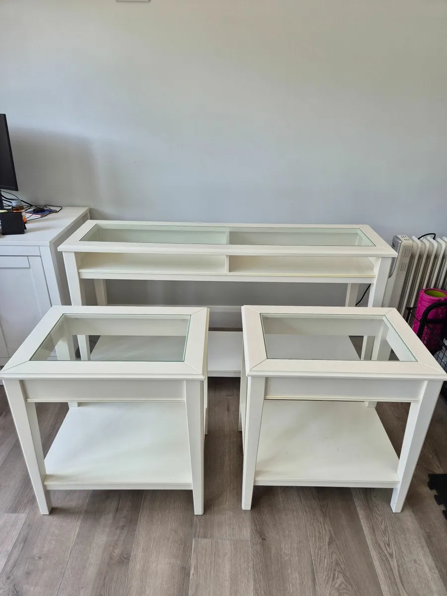 Matching console table and 2 side tables - Image 1