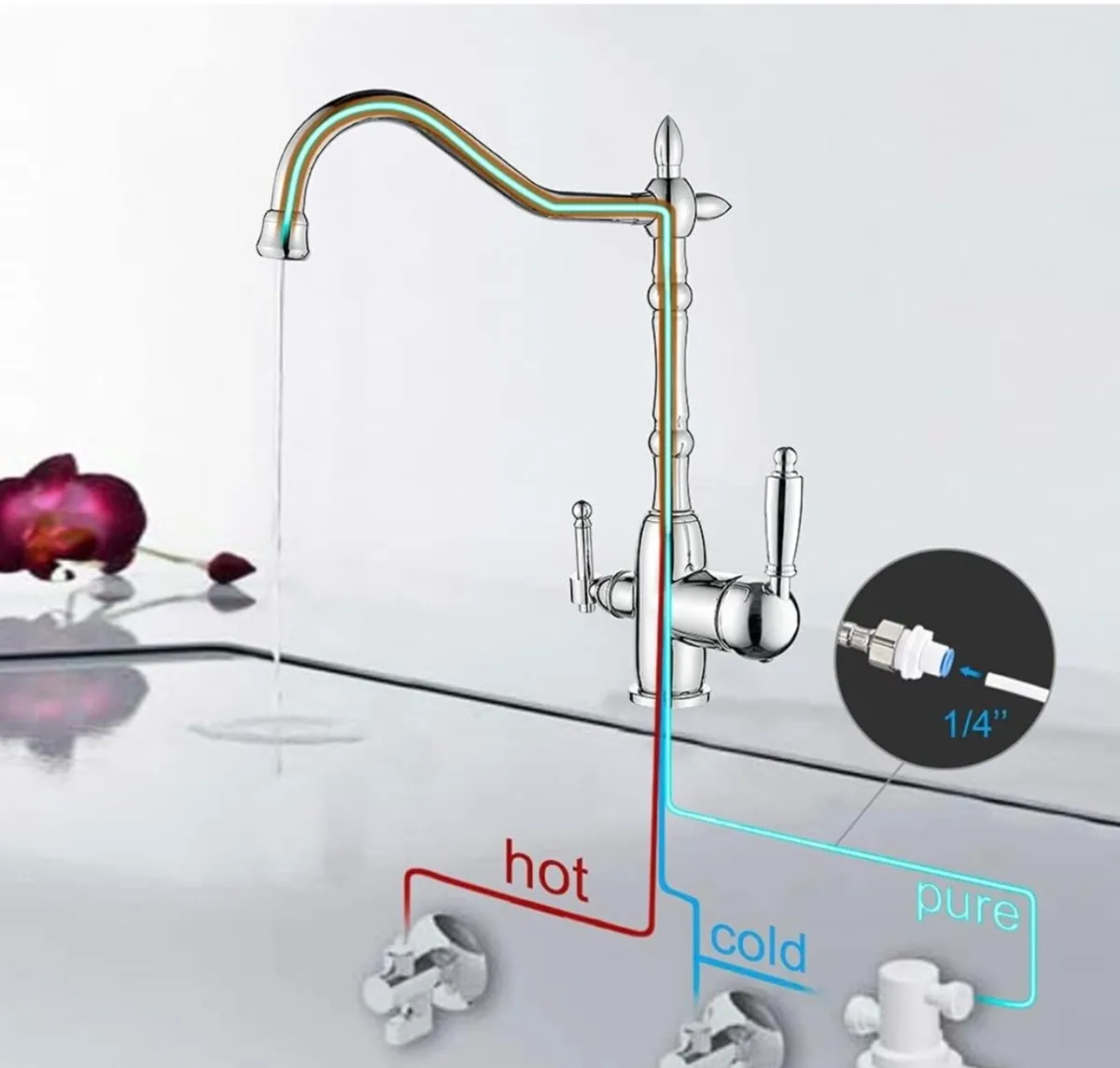 Mixer chrome kitchen tap NEW - Image 3