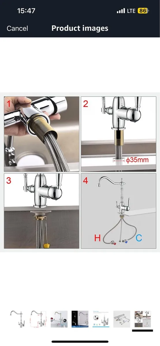 Mixer chrome kitchen tap NEW - Image 4