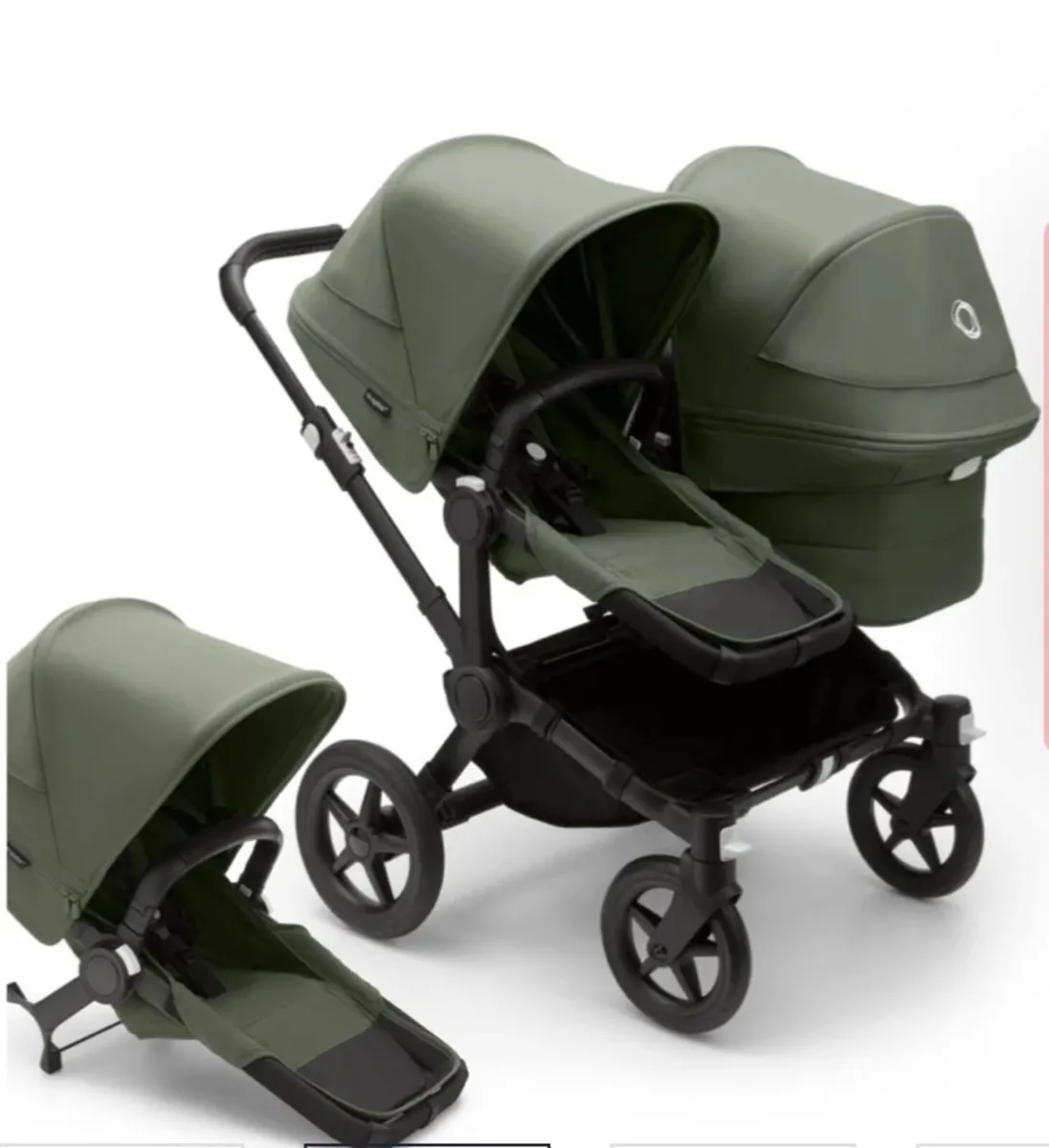 Double buggy - Bugaboo Donkey 5 Duo - Forest Green - Image 1