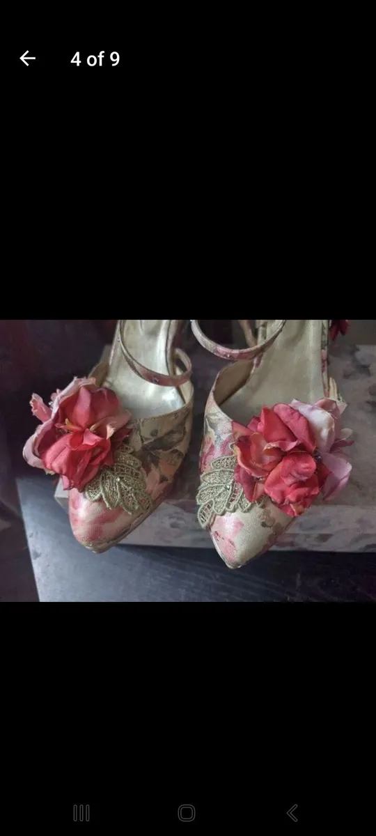Belen Donate floral wedge shoes (free postage) - Image 4
