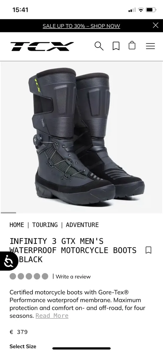 Motorcycle boots TCX Infinity 3 GTX - Image 1