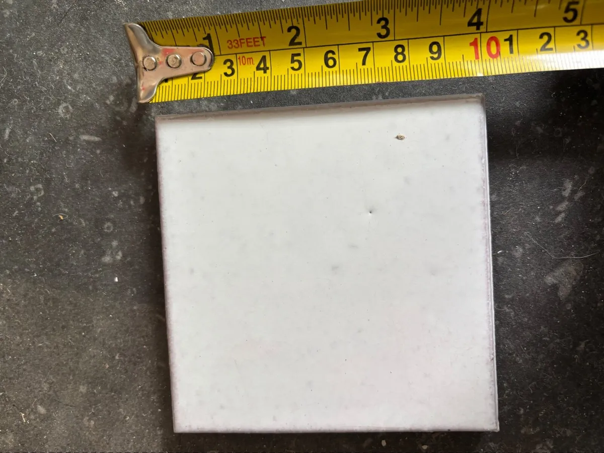 French hand made tiles, white high gloss - Image 1
