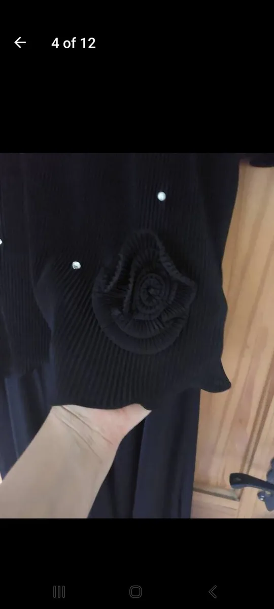 Vintage black dress size 18 dress (free postage) - Image 4