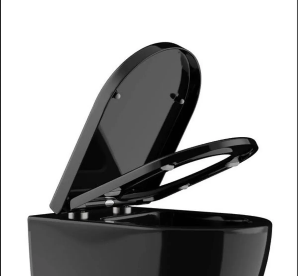 Black Softclose Toilet Seat Lid - Image 1