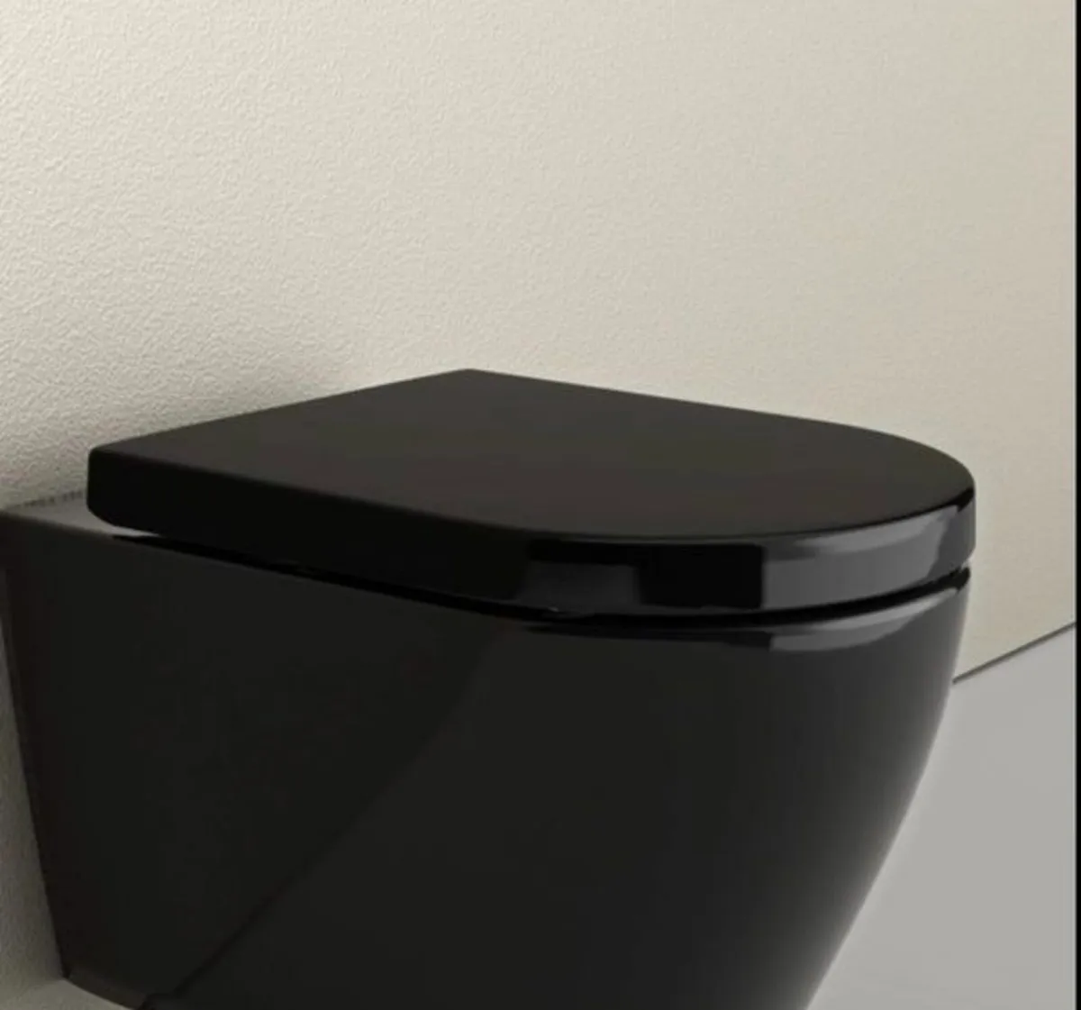 Black Softclose Toilet Seat Lid - Image 2