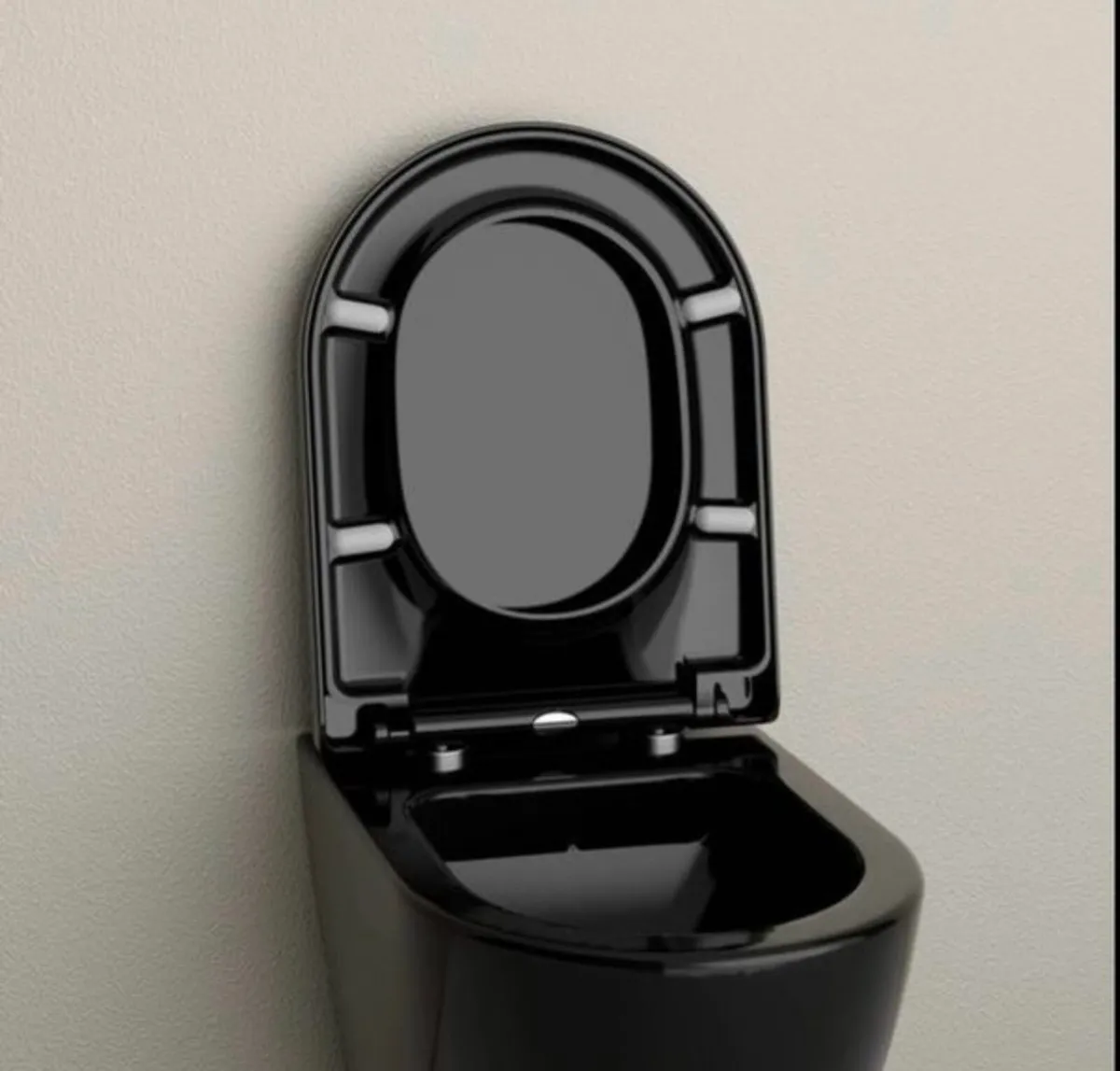 Black Softclose Toilet Seat Lid - Image 4