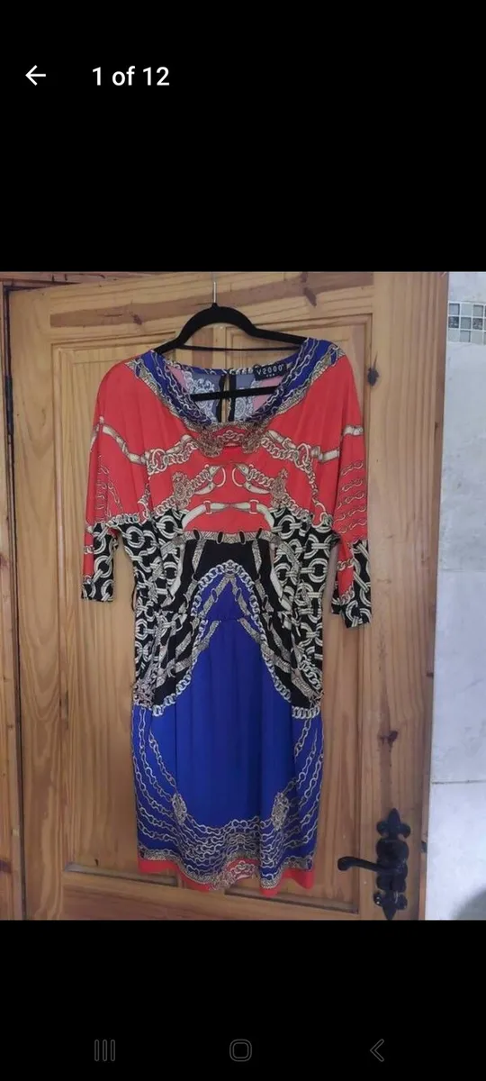 Multi coloured patterned mini dress (free post) - Image 1