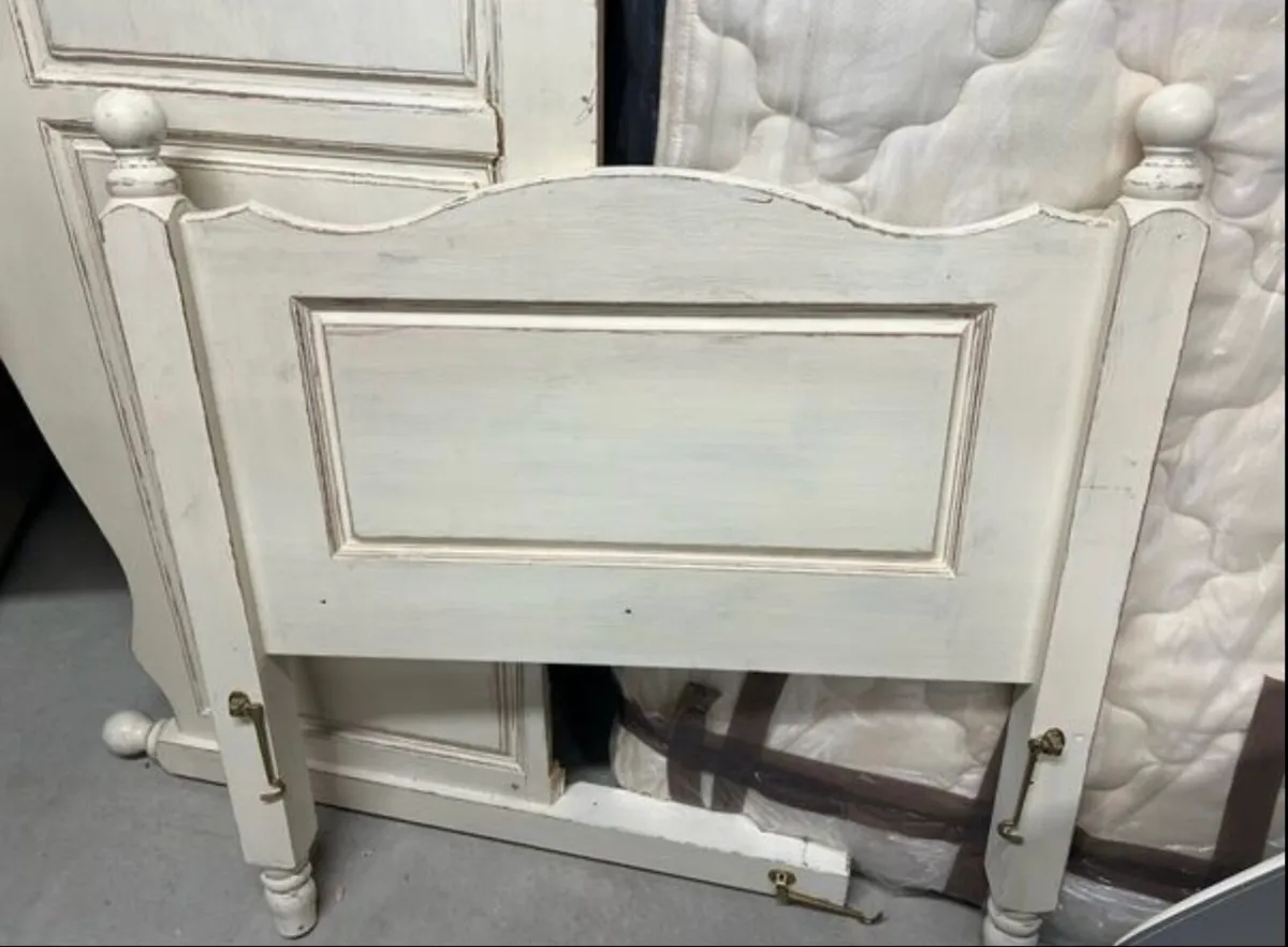 Solid Wooden Cream Headboard. Single