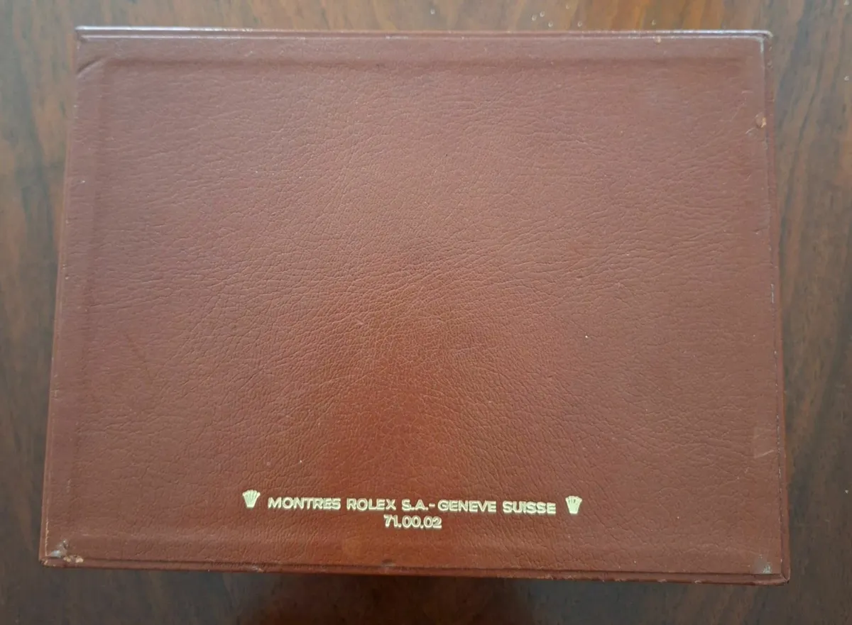 Original Vintage Rolex Box (1980s) - Brown Leather - Image 2